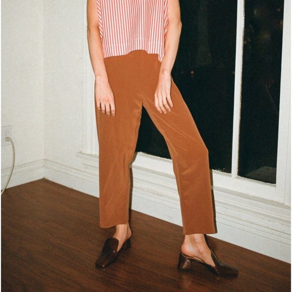 The Great Eros Loutro Cropped Tapered Pant in Siena